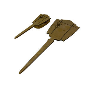 Vintage 1920s Art Deco Bakelite 2 pc Vanity Dresser Set Celluloid Butterscotch